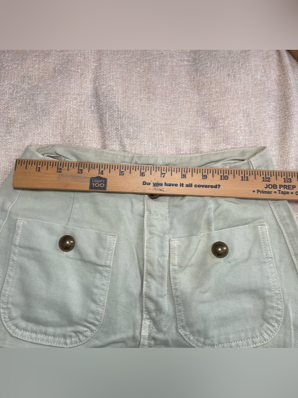 Zara Woman Mint Green Wide-Leg Jeans Front Patch pockets size 2 100% cotton - Picture 11 of 12